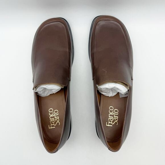 Franco Sarto Womens Bocca Loafers US 9 M EU 40 Brown Leather Slip On NWOB - Picture 10 of 12